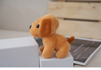 Mini Ornement en Peluche Chien Moelleux Assis, Accessoire en Peluche en Forme de Chien pour Pendentif de Sac et Décoration Faite Main