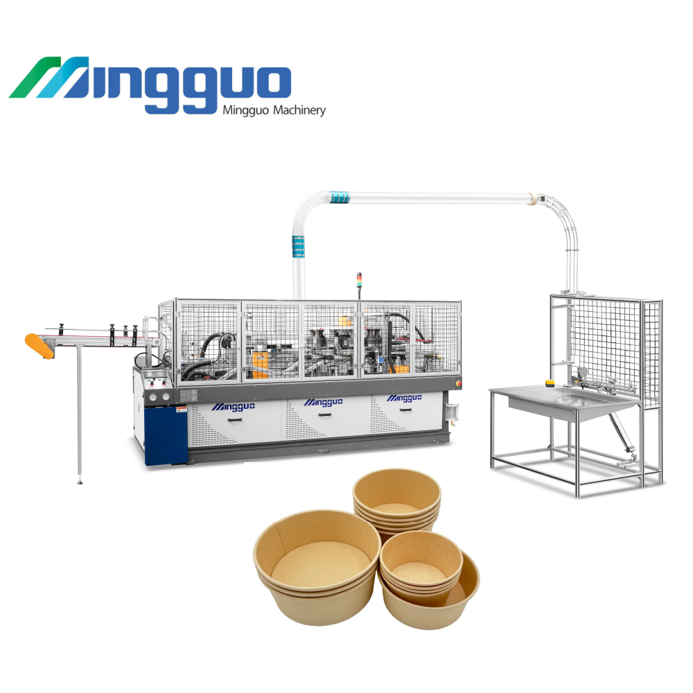 Mingguo High-Speed Paper Bowl Machine for 32oz 46oz 75oz 85oz 130oz 150oz Popcorn Bucket