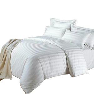 % 100% pamuk 40S 1cm şerit düz levha yumuşak beyaz renk CVC Polycotton <span class=keywords><strong>Duevt</strong></span> kapak otel levha seti - Product Image 1