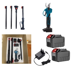 Ensemble de taille-haies électrique sans fil à batterie lithium, cisaille télescopique portative pour branches d'arbres, tronçonneuse, étui rigide - Product Image 6