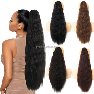 Fluffy dày dài lượn sóng xoăn đuôi ngựa 24 inch Ngô sóng tổng hợp sợi tóc mở rộng Claw Clip đuôi ngựa cho phụ nữ cô gái - Product Image 1