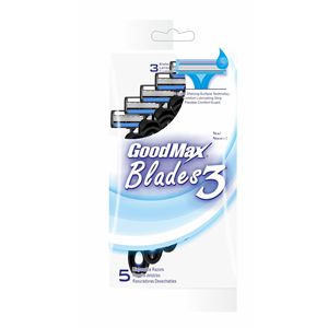Goodmax Disposable <b>Razor</b> Three <b>Blade</b> Plastic Handle Manual Shaving Tool - Product Image 4