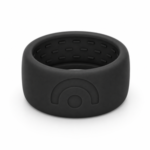 Coque de protection en silicone personnalisée avec logo OEM pour Oura Ring 5/4, Galaxy Ring, RingConn, Ultrahuman – Noir, grand logo en relief, marque - Product Image 1
