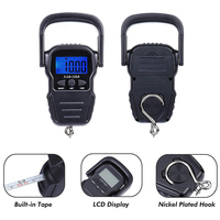 Báscula Electrónica Profesional para Equipaje J&R Comfort Grip Ergonómica de Alta Resistencia 50 kg con Pantalla LCD Retroiluminada y Regla Integrada de Alta Precisión