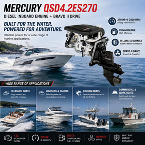 Moteur marin SCDC Cummis MerCruiser QSD4.2ES270 270HP avec transmission Bravo II Common Rail pour bateau - Product Image 3