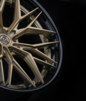 Jantes forgées XINLAI sur mesure en satin bronze, à rayons fendus, concaves profondes, en 2 pièces, de 19 à 22 pouces pour BMW M2 M3 M4 et Mercedes-Benz AMG GT