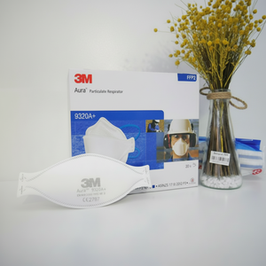 Respirateur jetable 3M 9320A + P2/FFP2 5 couches de protection confortable pour les poussières et les brumes dans les applications industrielles - Product Image 1