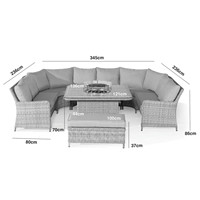Ensemble de canapés d'angle en rotin d'extérieur, groupe de sièges d'hôtel, mobilier de patio en osier dernier cri, canapé de jardin en forme de U avec table foyer