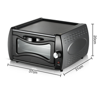 Four électrique 2 en 1 15L Four grille-pain multifonctionnel Timing Home pour cuire des rôtis Pizza Petit-déjeuner