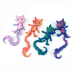Figurine de chat mignonne imprimée en 3D, jouet décoratif, figurine créative articulée, personnages de dinosaures de la série Frozen, en verre, échelle 1/12, pour les 7-12 ans - Product Image 5