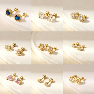 Fashion <b>Stud</b> <b>Earrings</b> Geometric Imitation Pearl S925 <b>Silver</b> Needle Gift For Women - Product Image 2