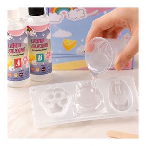 Taba Squeeze Toy <b>Kit</b> Easy Blend Silicone <b>Gel</b> Paw Hamster Cheese Moulds Tint Beads Gloves Instruction Accessories - Product Image 5