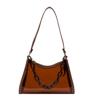 2023 nouvelle mode gelée Min sacs à bandoulière femmes bandoulière avec fermeture éclair chaîne dames sac à main bonbons PVC Ladys sacs