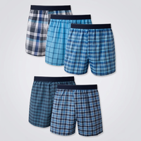 Boxers tricotés pour hommes, mi-longs, respirants, extensibles, sans coutures, doux, confortables, brodés, sous-vêtements de sport, décontractés, pour le quotidien, taille basique