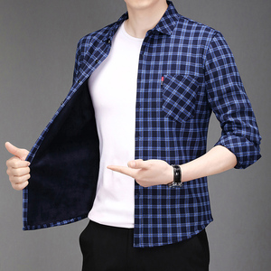 Wholesale <strong>Men's</strong> Cotton Oversized Plaid <strong>Shirt</strong> Comfortable Long Sleeve Casual Quick Dry Breathable Feature Print <strong>Pattern</strong> Autumn - Product Image 4