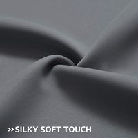 Rideaux occultants économiques en polyester noir 200 g/m² à triple tissage avec œillets pour chambre à coucher, sans film, aspect uniforme, excellente qualité