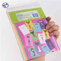 Vente en gros de carnets à pochoir A5 en PP personnalisés, 36 feuilles d'agenda à spirale en plastique, couverture en carton, impression thermique en lin