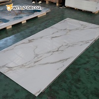 Panneau mural en PVC flexible imitation marbre, surface brillante UV, écologique, avec service de découpe