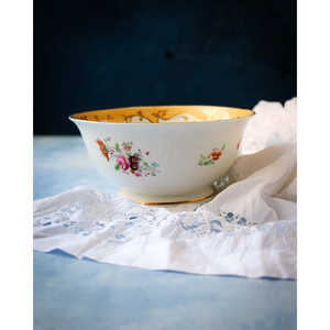 Gabriella P. Late 19th Century English Porcelain <b>Bowl</b> with Yellow Edge Polished Ceramic <b>Soup</b> <b>Bowls</b> <b>Set</b> Cute Bohemian Style - Product Image 4