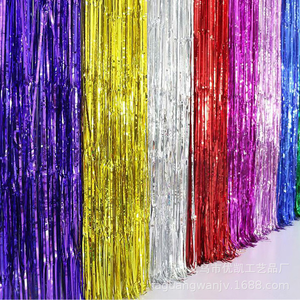 Brillant miroitant Tinsel chaîne feuille frange rideau métallique feuille rideau pour <span class=keywords><strong>Halloween</strong></span> mariage ou fête d'anniversaire porte décoration - Product Image 2