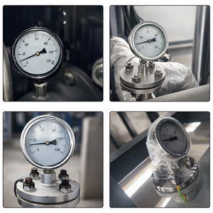 מדחום דיגיטלי תעשייתי עמיד בפני זעזועים, מלא שמן, עשוי כולו מפלדת אל-חלד איכותית של Honno, 1/2 אינץ' NPT, עם לוח מחוגים 4 אינץ', למדידת קיטור ומים, OEM - Product Image 4