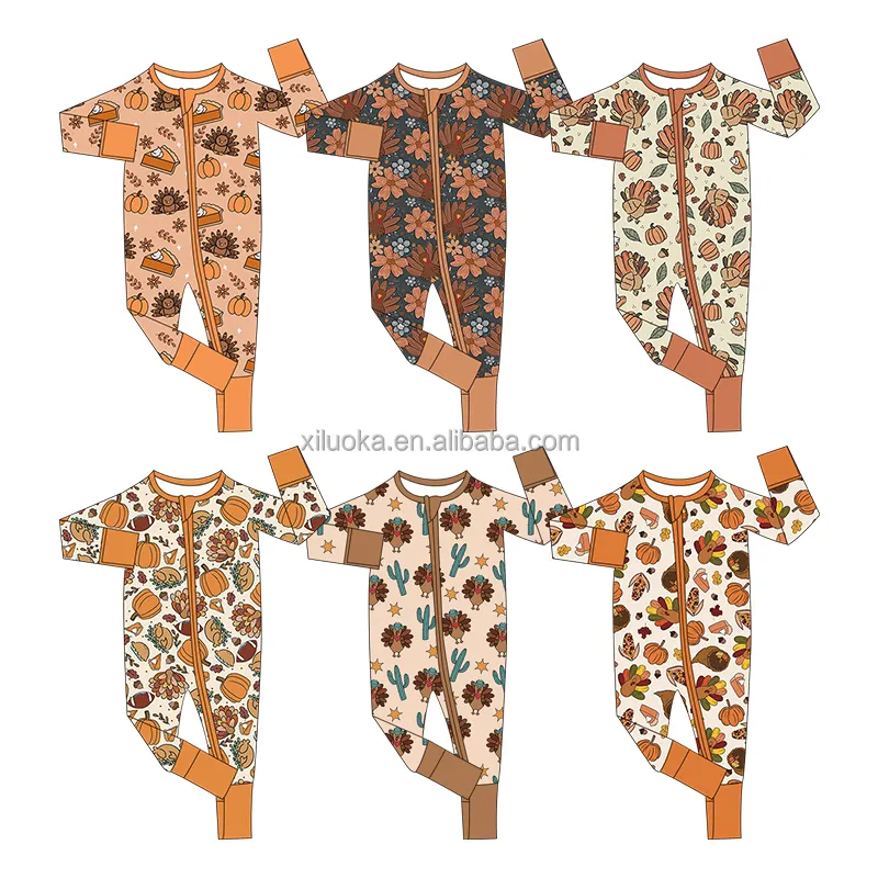 Chất lượng cao hữu cơ tre bé Jumpsuit tùy chỉnh in tre quần áo trẻ em Romper