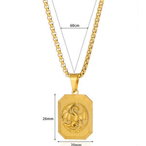 सगाई और सालगिरह स्ट्रैंड चेन के लिए पुरुषों के लिए यूनिसेक्स गेम ऑफ थ्रोन्स ड्रैगन पेंडेंट नेकलेस हिप हॉप स्टाइल - Product Image 4