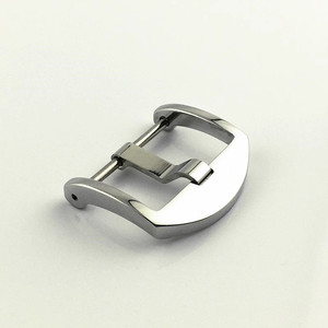 Cierre Pulido de Acero Inoxidable, Hebilla de Metal Sólido para <span class=keywords><strong>Panera</strong></span> 20 22mm para Correa de Reloj de Goma, Hebilla de Pin de Tornillo Mate, Botón de Reloj - Product Image 5