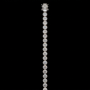 Pulsera de Diamantes Redondos Cultivados en Laboratorio para Mujer, Joyería Fina de Lujo con Piedras Brillantes Continuas, Diseño Elegante para Uso Diario - Product Image 4