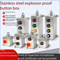 Boîtier d'instrumentation électronique étanche à l'eau et à la poussière en alliage d'aluminium et plastique, anti-explosion, avec bouton de commande marche/arrêt, IP65