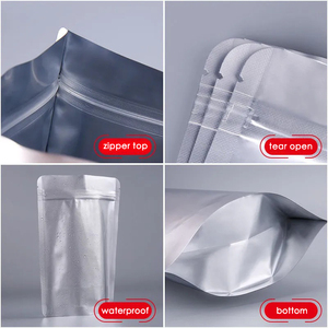 Custom Resealable Ziplock Bag Stand up One Side Clear <b>Window</b> Aluminum <b>Foil</b> Food Grade Nuts Pouch Packaging One Side Clear <b>Window</b> - Product Image 5