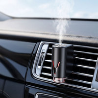 Diffuseur d'arômes pour voiture, diffuseur d'huiles essentielles avec lumière LED, clip de ventilation, mini purificateur d'air, humidificateur pour voiture