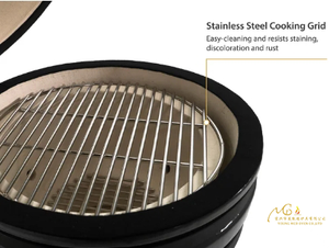 Grille de cuisson simple <span class=keywords><strong>en</strong></span> acier inoxydable MCD: idéale pour améliorer les performances de cuisson sur les barbecues Kamado <span class=keywords><strong>en</strong></span> céramique au charbon de bois - Product Image 5