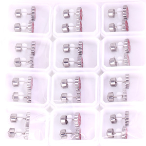 ต่างหูรูปดอกไม้เคลือบสีสันสดใส ชุบทอง ทำจากสแตนเลส สำหรับผู้หญิง เครื่องประดับสำหรับงานปาร์ตี้ - Product Image 4