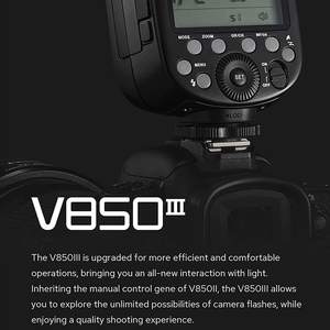 <span class=keywords><strong>Flash</strong></span> Godox V850III 76Ws Speedlight 2.4G X System 1/8000s <span class=keywords><strong>HSS</strong></span> 450 coups Batterie Li-ion Zoom 20-200mm pour Canon <span class=keywords><strong>Nikon</strong></span> Sony Fuji - Product Image 6