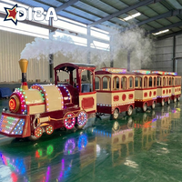 Train sans rails à succès : 1 locomotive, 4 wagons, 24 places pour parcs à thème, centres commerciaux et écoles