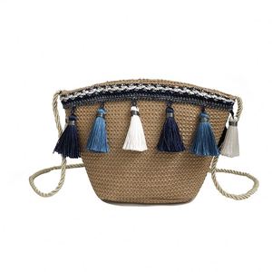 New 2019 Straw Bag Women Summer Casual Bucket Tote Tassel <b>Chain</b> Shoulder Beach Bag for Teenage Girls Bohemia Beach <b>Handbag</b> - Product Image 1