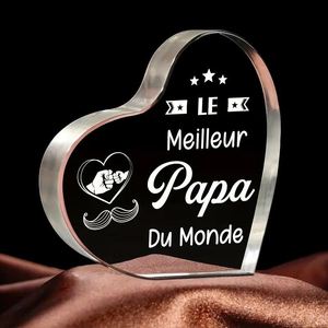 Decoración Ligera y Personalizable de Acrílico Fundido con Técnica de Moldeo, Diseño de Dibujos Animados, para el Día del Padre, Día de Acción de Gracias, Recuerdo, Transparente - Product Image 1