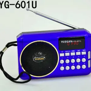 YUEGAN YG601U الساخن بيع رخيصة السعر المتكلم و التقويم وظيفة راديو محمول المحمولة Fm راديو