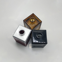 Diffuseur d'arômes en verre de 300 ml, forme carrée, personnalisable, avec bouchon en liège, design imprimé à l'écran