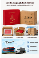 Emballage de l'avent pliable rouge, 24 compartiments, impression dorée, ruban en satin, boîte cadeau de calendrier de l'avent réutilisable pour les fêtes