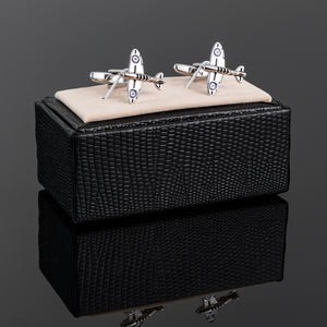 JINJIE nuovo arrivo di moda personalizzata in ottone novità <span class=keywords><strong>argento</strong></span> 3D aereo <span class=keywords><strong>gemelli</strong></span> regalo per gli uomini - Product Image 5