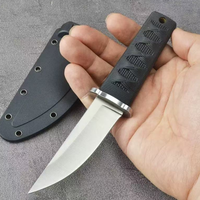 Feststehende Klinge Taschenmesser 3Cr13 Edelstahl Japanischer Griff mit Kreuzschutz und Scheide Kleines Outdoor-Camping-Messer OEM