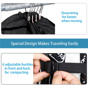 <span class=keywords><strong>Housse</strong></span> de vêtement imperméable en polyester avec fermetures éclair, réutilisable, anti-plis, anti-poussière, résistante à l'usure, pour costumes et vêtements de voyage - Product Image 3
