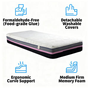 Оптовая продажа высококачественных матрасов из пены с эффектом памяти, двуспальные матрасы высокой плотности, подходят для отелей и апартаментов - Product Image 3