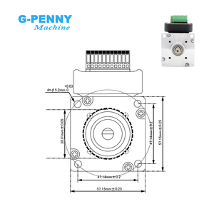 Nema23 100W 3000rpm 0.29n. m Tích hợp động cơ <span class=keywords><strong>servo</strong></span> với trình điều khiển V6 phiên bản Micro mini động cơ <span class=keywords><strong>servo</strong></span> - Product Image 3