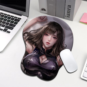 3D Sexy Chest Mouse Pad Sexy 3D Mouse Pad Sexy Girl Gaming Mousepad with Silicone Gel Wrist Rest Office Decor <strong>Comic</strong> Pad - Product Image 5