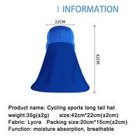 Durag de malla transpirable con logo personalizado para ciclismo al aire libre, protección solar para el cuello, parasol para casco, capucha antitranspirante.