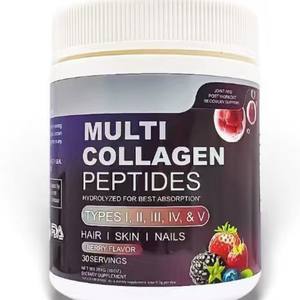 Produk Kecantikan Bubuk Kolagen Antioksidan Profesional Terlaris, Kualitas Makanan Sehat 282g, Formula Larut Instan, Anti Kerut - Product Image 6