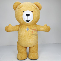 Costumes de cosplay d'anime pour Noël et le carnaval, vêtements de mascotte gonflables en forme d'ours en peluche pour adultes, tenues de performance, robes d'ours de 2,6 m